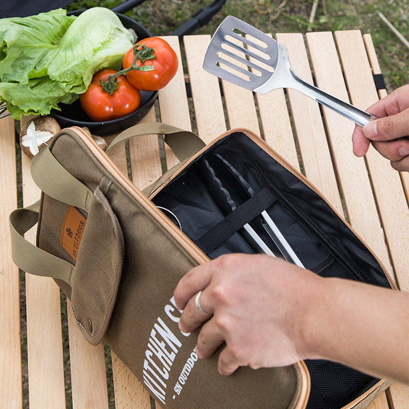 8 adet Kamp Mutfak Tencere Set - Camping Cooking Organizer incelemesi ve fiyatı